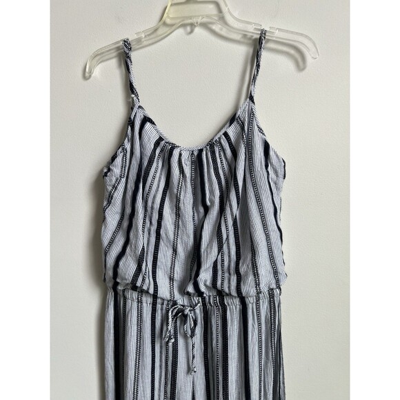 Fifteen Twenty Striped Sleeveless Jumpsuit Drawstring Waist Wide Leg Size S - Picture 4 of 9